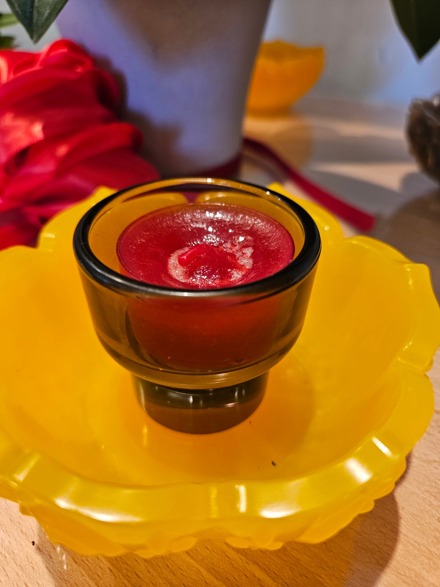 Handmade Tangerine/Orange Resin Bowl Trinket Dish, Sparkle Ring Holder, Jewellery Dish, Unique Gift for Her, Small Decorative Bowl