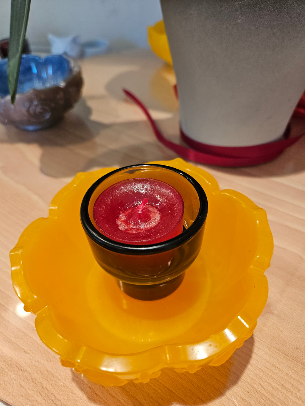 Handmade Tangerine/Orange Resin Bowl Trinket Dish, Sparkle Ring Holder, Jewellery Dish, Unique Gift for Her, Small Decorative Bowl